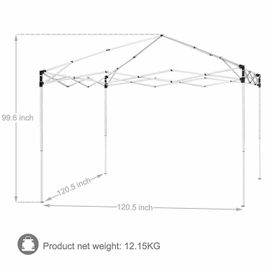 10 x 10 FT Pop-Up Foldable Waterproof Canopy Tent Adjustable Heights with Bag 