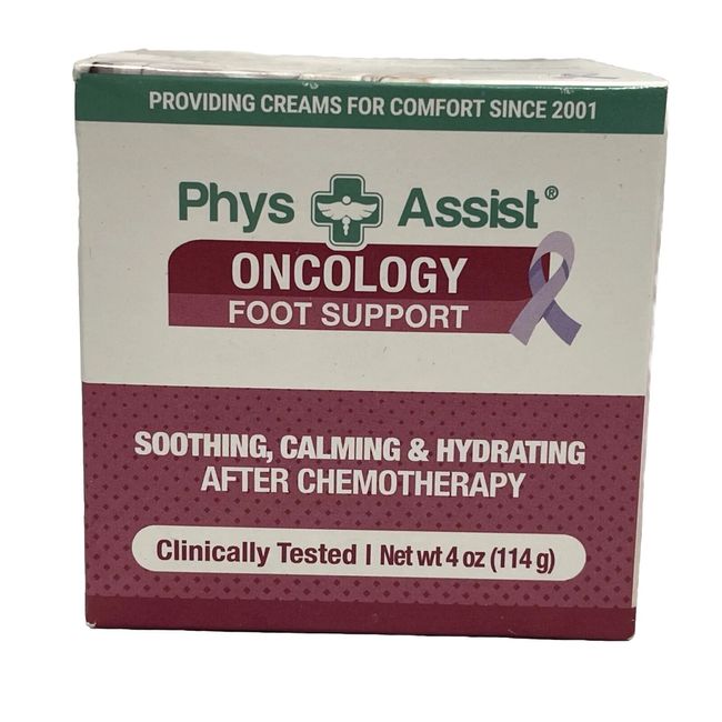 Phys Assist Oncology Foot Support Cream Soothing Calming Hydrating Ex 03/2025