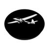 Plane Silhouette Glider Airplane Minimalist Glider Pilot PopSockets Swappable PopGrip