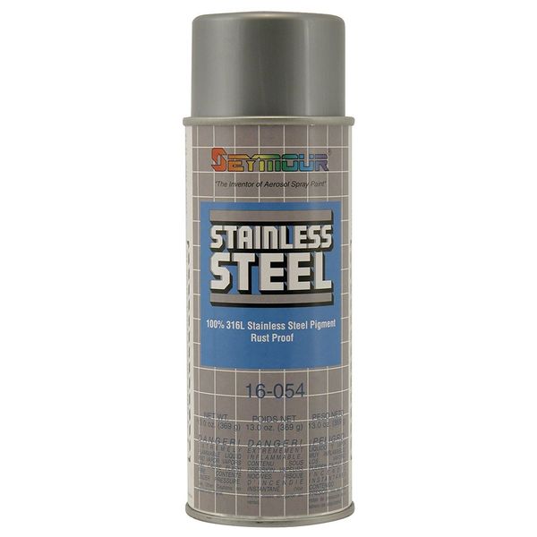 Stainless Steel Rust Protective Spray Paint - STAINLESS STEEL SPRAY 16 Oz. Can, 13 Oz. Net Wt