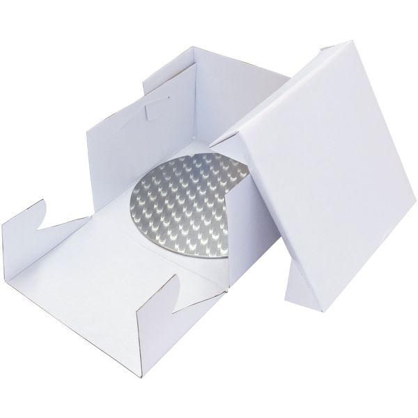 PME BCR866 Round Cake Card & Cake Box 9-Inch / 22 cm, White