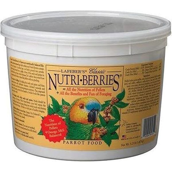 LAFEBER Classic Nutri-Berries Pet Bird Food, Made with Non-GMO and Human-Grade I