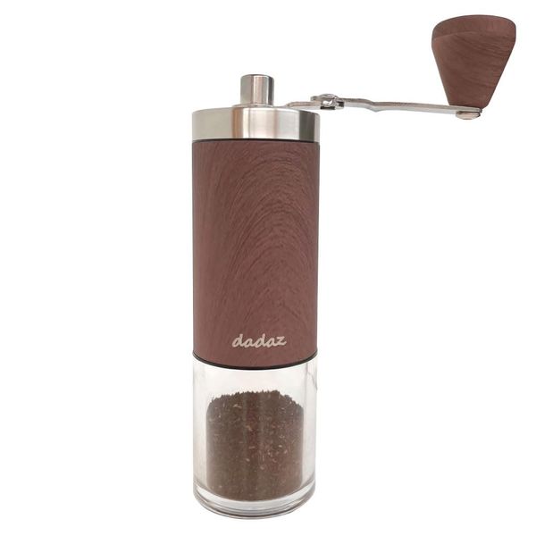 dadaz Coffee Grinder Manual Wood Grain Hand Grind Outdoor Camping Coffee Washable