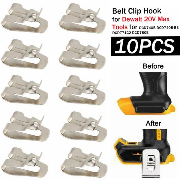 10X For Dewalt Belt Clip Hook & Screw for 12V/20V Drill Impact Driver Flashlight
