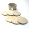 Katangi Handcrafts Handmade Soapstone Coasters Round (Plain)