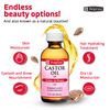 De La Cruz Castor Oil - 100% Pure Expeller Pressed Castor Oil for Nourishing Skin, Hair, Eyelashes, and Eyebrows - Natural Laxative USP Grade, 2 FL Oz (6 Bottles)