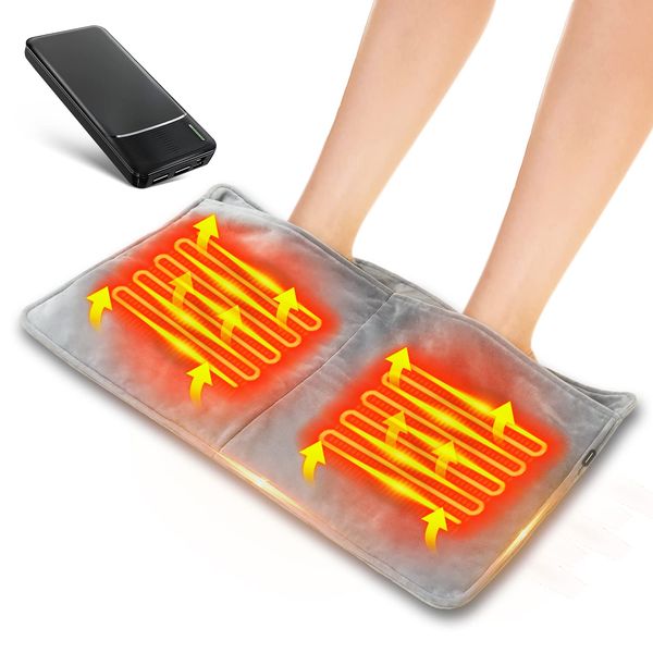 RuiPu Hot Mat, Electric Mat, Made in Japan, Carbon Fiber Heater, 10,000 mAh, Large Capacity Power Bank, USB Powered, Heating up to 60 °C, Heating at 10 Seconds, Heating Blanket, Throw / Shoulder /