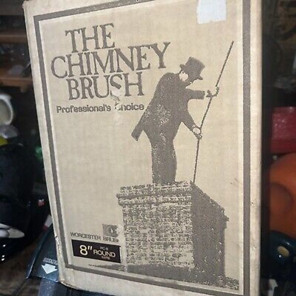 Vintage The Chimney Brush, Worcester Brush Company, 8”x 12” Rectangle Steel Wire