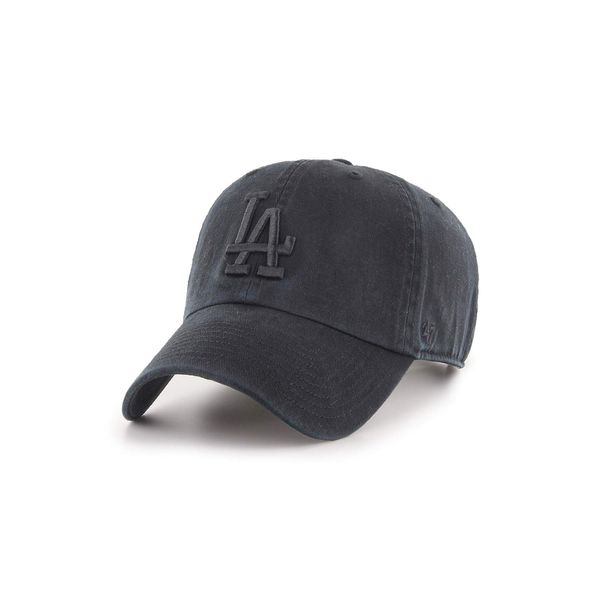 '47 Brand Strapback Cap - Clean UP LA Dodgers Black Washed