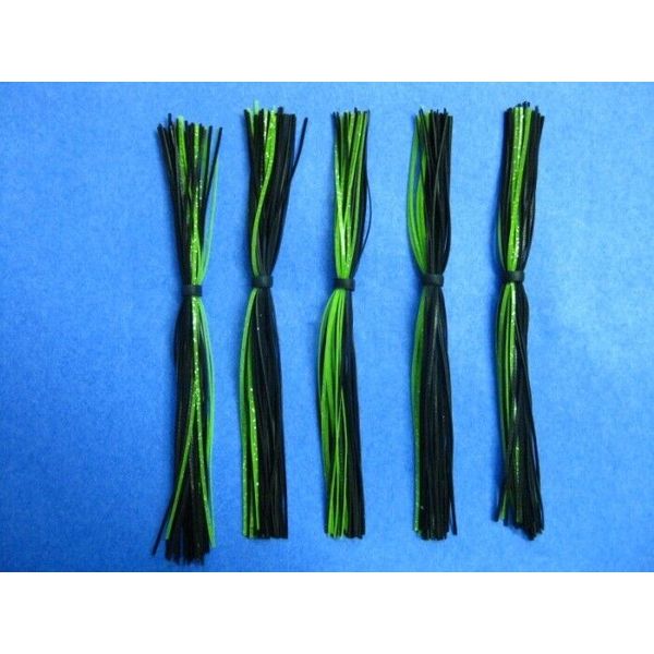 5 Black/Green Chart 5-9170 silicone skirt replacement material Tabs Spinner bait