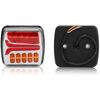 D-TECH 2Pcs 12V 24V Led Trailer Lights, Waterproof Trailer Tail lights,5Functions Rear Lights,ECE Approval