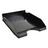 Exacompta - Ref 123014D - ECOBlack EcoTray Letter Tray - 345 x 255 x 65mm in Size, Suitable for A4+ Documents, Holds Approx. 500 Sheets, Stackable Vertically - Black