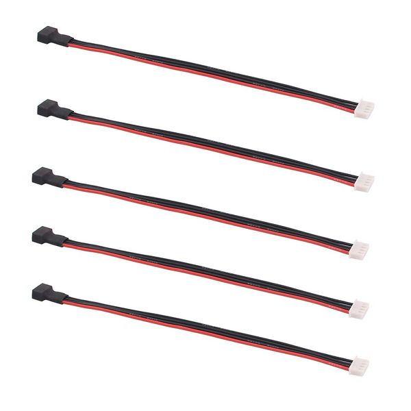 OliRC 5pcs JST-XH 3S 8" / 200mm 22awg Lipo Balance Wire Extension Silicone Cable Lead Cord for RC Battery Charger(C133-5)