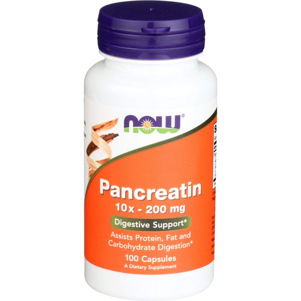NOW FOODS Pancreatin 2000mg Capsules, 100 CT