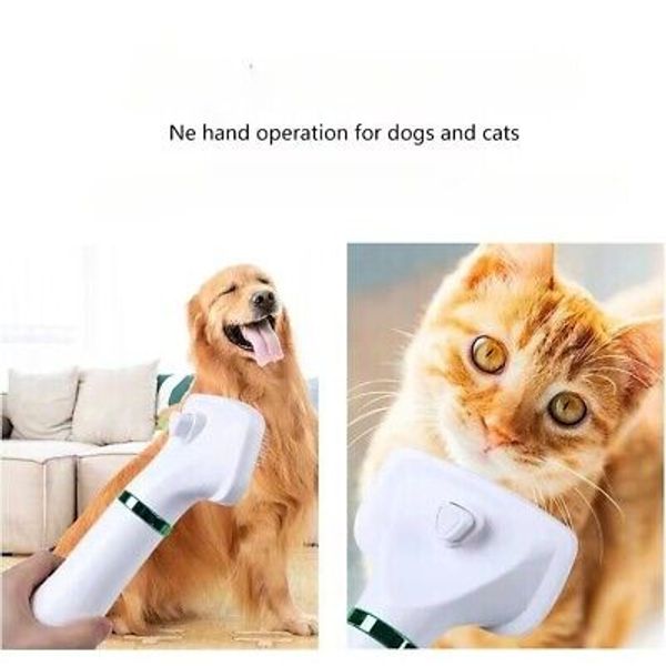 Pet Hair Dryer Cat & Dog Blower Slicker Brush Grooming 2 In 1 Portable Dryer