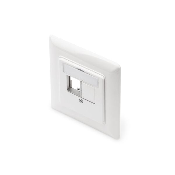 DIGITUS Junction Box for Keystone Module - 2 Port - Straight Outlet - For Multimedia Keystone Modules - White