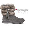 Minnetonka Womens Everett Boot, Charcoal, Size 8