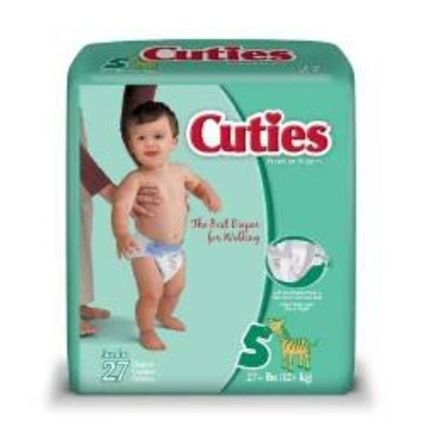 Cuties 72924 Cuties Premium Jumbo Diapers Size 5 108/PK (CR5001)