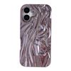 Caseative for iPhone 16 Case,Pleated Water Ripple Chrome Wave Pattern Soft Phone Case (Purple)