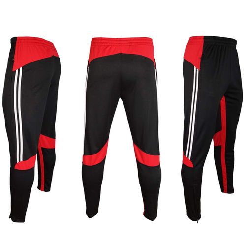 Shinestone Men's Skinny Sportswear Soccer Training Pants Fitness Pants Casual Pants 2 Colors（Small, Black Red）