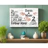Personalized 2 Year Anniversary Gift Sign – Custom Couple’s Names | Solid Wood R