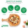 Bamboo Pizza Peel Paddle and Cutting Board with Handle (Extra Large Size)