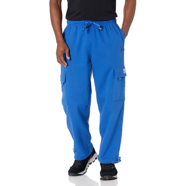 Pro Club Men's Heavyweight Fleece Cargo Pants, 3X-Large, Royal Blue