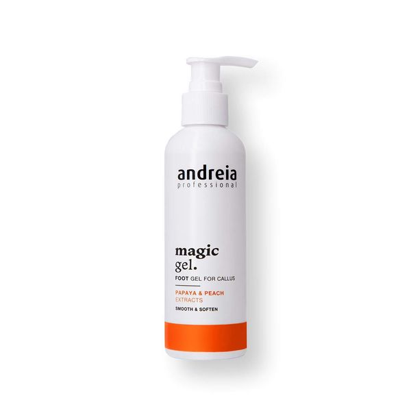 Andreia Foot Callus Magic Gel with Papaya and Peach Extracts - Foot Cream for Cracked Heels and Dry Skin with Salicylic Acid - Best Callus Remover for Heel 200 ml