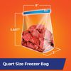 Hefty Slider Freezer Storage Bags, Quart Size, 74 Count