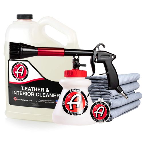 Adam's Interior Cleaning Gun - Pressurized, Compressed Air & Cleaning Solutions Deep Cleans Interior Surfaces - Clean Car Seats, Leather, Floor Mats, Carpet, Upholstery & More (Total Interior Gun Kit)