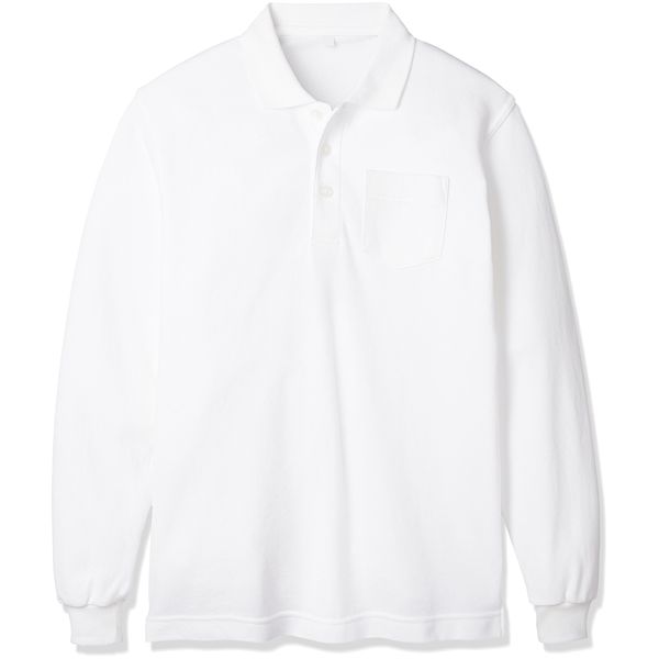 Catch: Elementary School Boys Long Sleeve Polo Shirt, School Shirt, Uniform, Middle School, High School, Sweat Absorbent, Quick Drying, For Boys And Boys, 100, 110, 120, 130, 140, 150, 160, 170, white