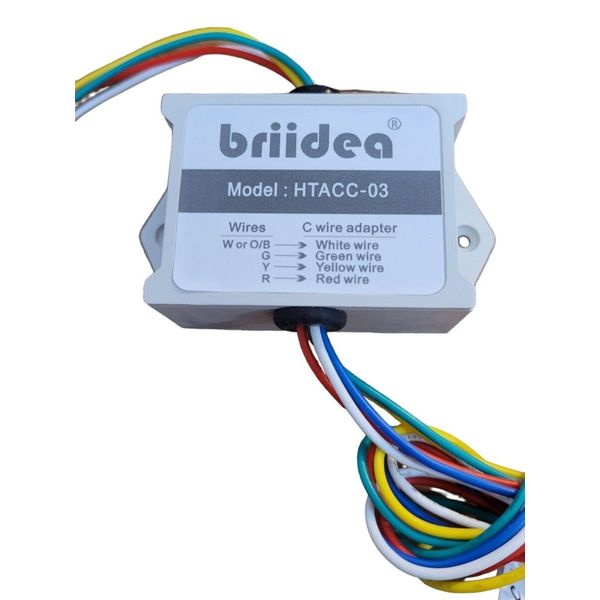 Briidea C-wire Power Adapter, Use for 24V Honeywell Home Thermostats, White