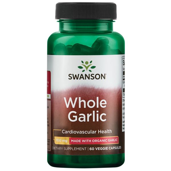 Swanson Whole Garlic - Made with Organic Garlic 700 mg 60 Veggie Capsules