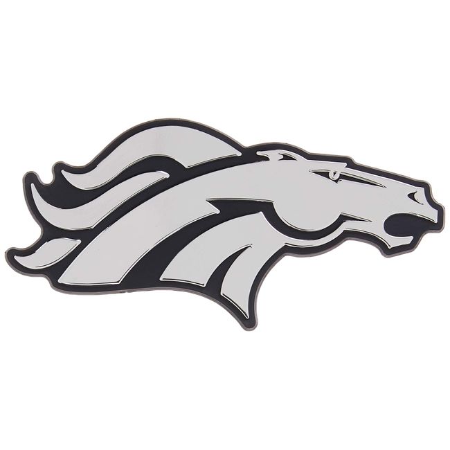 Rico Industries NFL Denver Broncos Chrome Finished Auto Emblem 3D Sticker