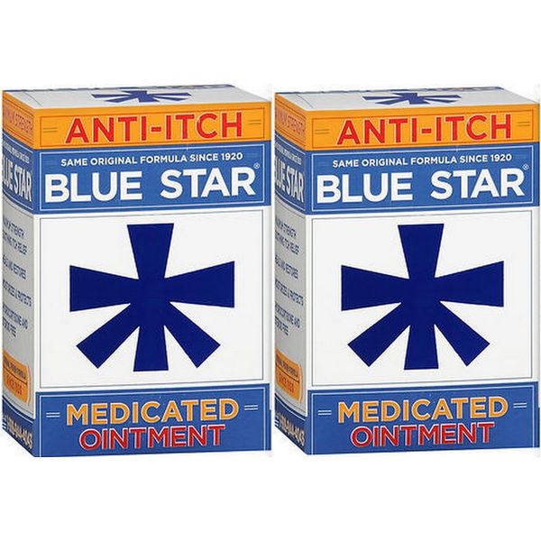 Blue Star Ointment For Ringworm / Eczema Itching 2oz  ( 2 pack )  ^