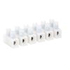 6 pin concave terminal block, white, ideal for electrical connections and DIY projects.