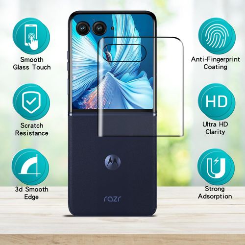 Slanku [2 Pack Screen Protector for Motorola Moto Razr+ 2024 / Razr Plus 2024, 3D Curved Temepred Glass, Anti Scratch, High Definition, Full Coverage