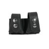 Barsony 2SLBL-5-6 shot .38 .22 Leather Double Speed-loader Pouch, Black