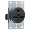 Legrand Pass & Seymour 3801CC6 30 Amp 250V 2 Pole 3 Wire Power Outlet Flush Receptacle, NEMA 6 350R, Black (1 Count)
