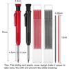 2 Pack Carpenter Construction Pencils Mechanical Pencils with 12 Refills new