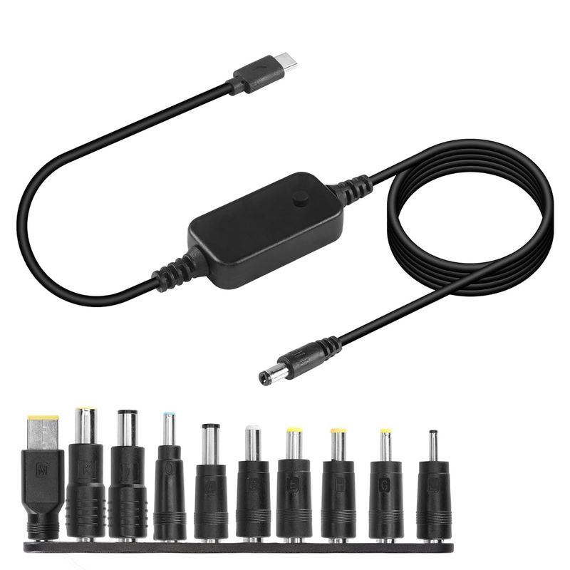 CERRXIAN USB C to DC PD Adapter Cable with 10 Connectors and Chips ...
