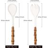 Serving Spoon and Fork Set, 304 Stainless Steel Serving Utensils with Natural...