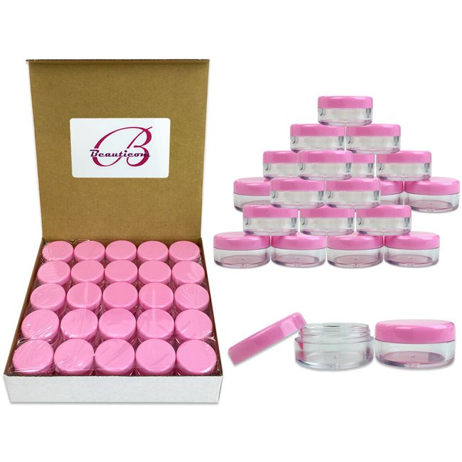 200 Pieces 5 Gram/5ML Plastic Makeup Cosmetic Lotion Cream Sample Jar Containers