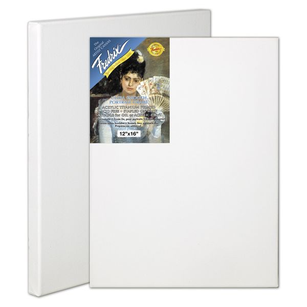 Fredrix 5607 Ultrasmooth Stretched Canvas, 16 By 20 Inches