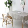 SAWAN Simple Plaid Tablecloth White 140x140cm