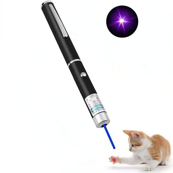 WNZQK Laser Pointer for Cats Dogs Pet Interactive Toys Laser Presentation Remotes Blue Purple Light Laser Pointer for Cats Chargeable (1 PCS Pack Blue Light, Without Battery)