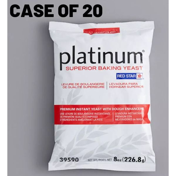 (20/Case) Lesaffre Platinum 8 oz. Instant Superior Baking Yeast for Bread Bakery