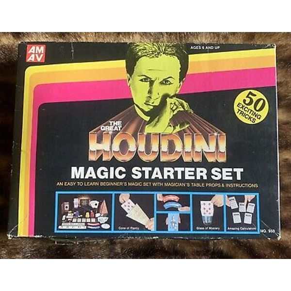 The Great HOUDINI Magic Starter Set NO 950 Easy-to-learn Beginner Magic Kit 1987