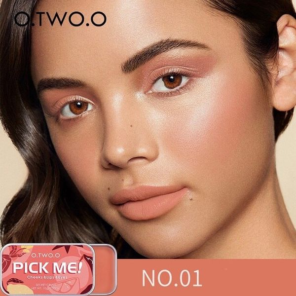 Lip Palette O.TW O.O Multifunction Makeup Palette 3 IN 1 Lipstick Blush Face Eyeshadow Berry Light Matte Lip Tint Natural