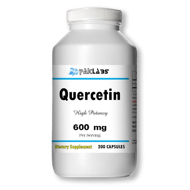 Quercetin 600mg 200 Capsules (Quercetin Dihydrate) Vitamin Supplement